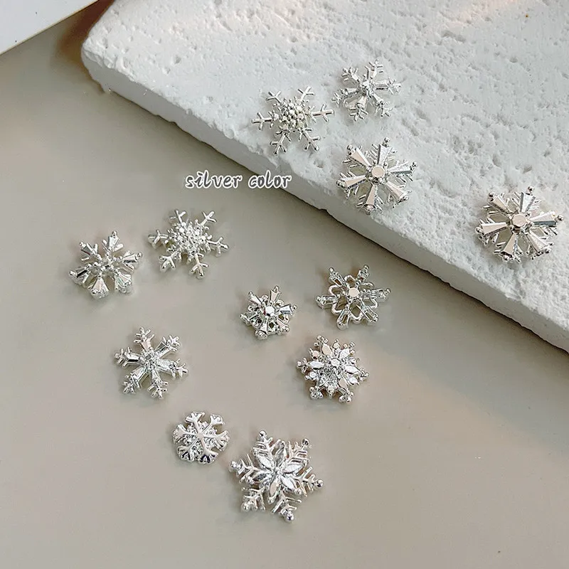 Luxury 3D Metal Snowflake Nail Charms